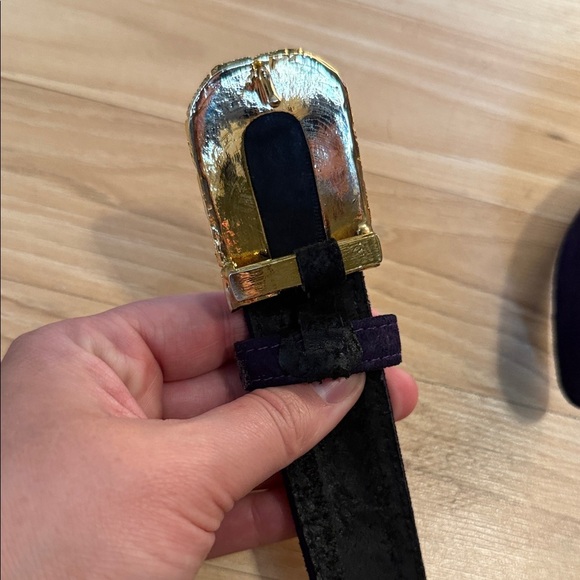 Carlisle Gold and purple velvet women’s belt